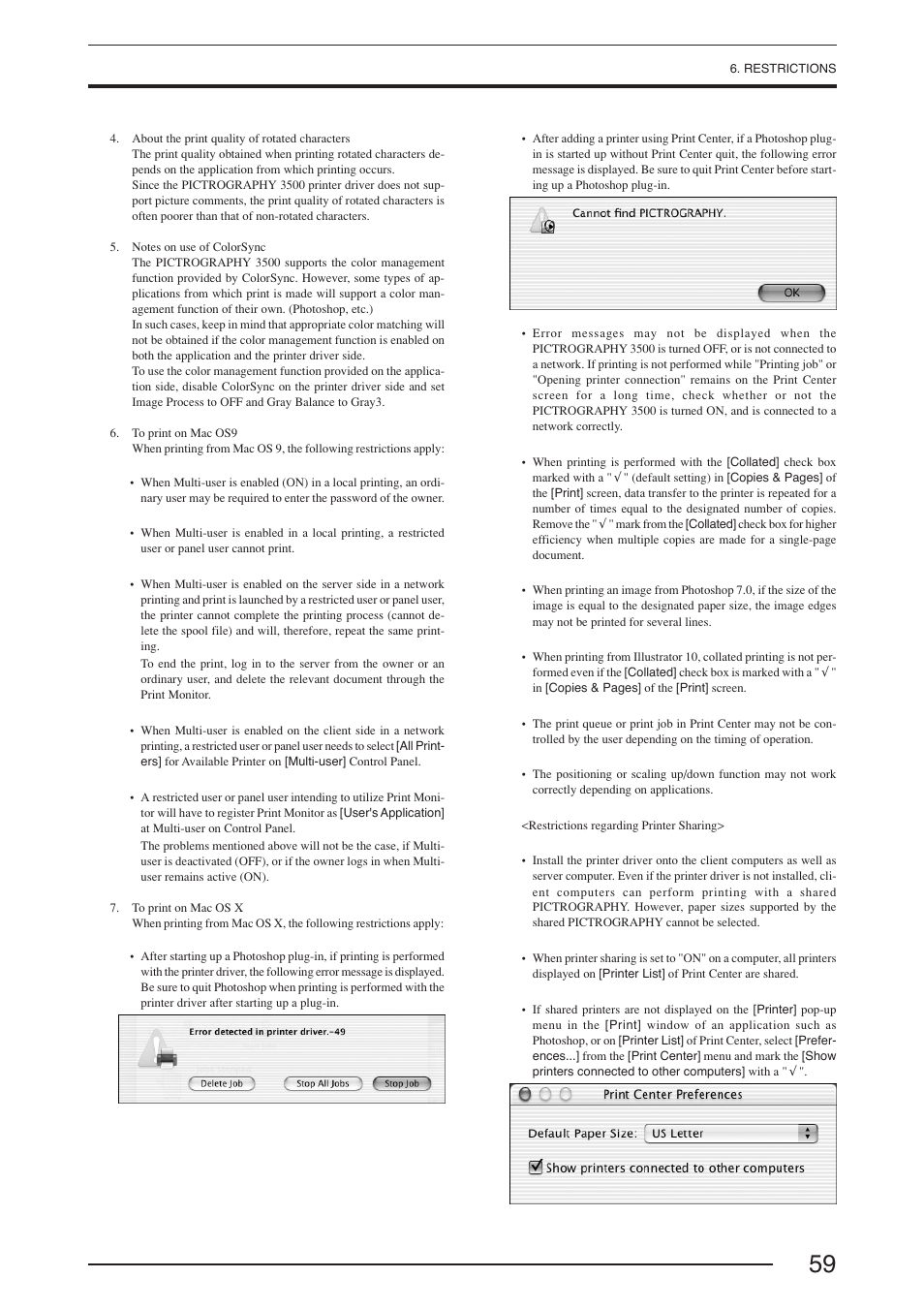 FujiFilm PICTOGRAPHY 3500 User Manual | Page 61 / 63