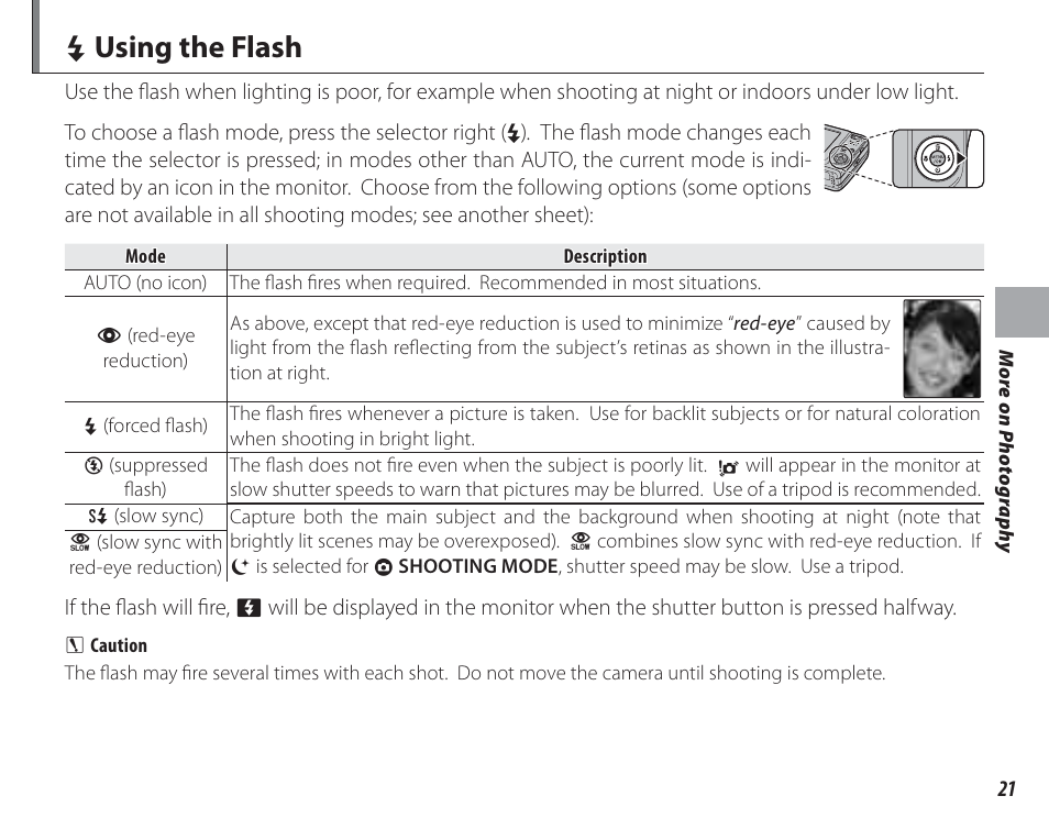 Using the flash, T using the flash | FujiFilm FinePix A150 User Manual | Page 27 / 96