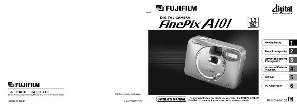 FujiFilm FinePix A101 User Manual | 44 pages