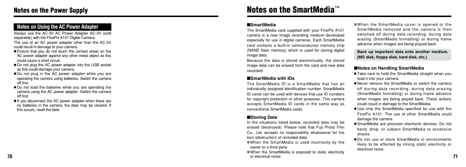 FujiFilm FinePix A101 User Manual | Page 36 / 44