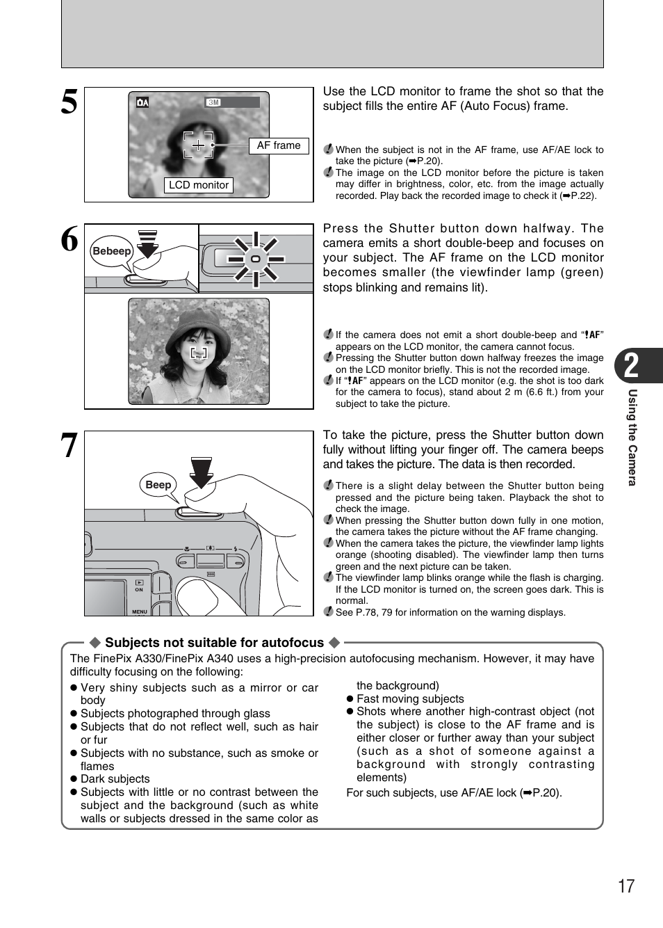 FujiFilm FinePix A340 User Manual | Page 18 / 93