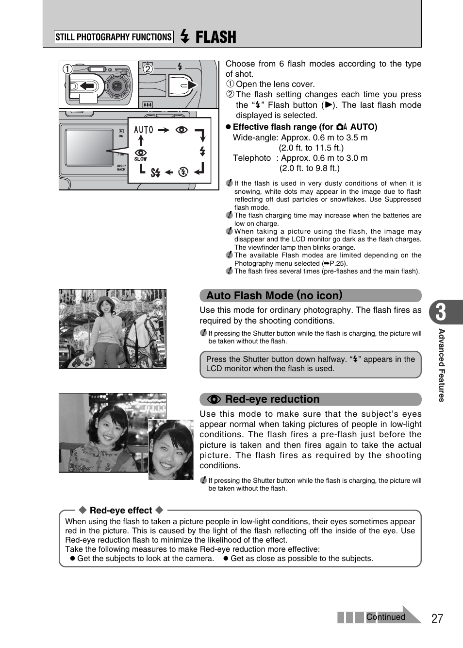 D flash | FujiFilm FinePix A340 User Manual | Page 28 / 93