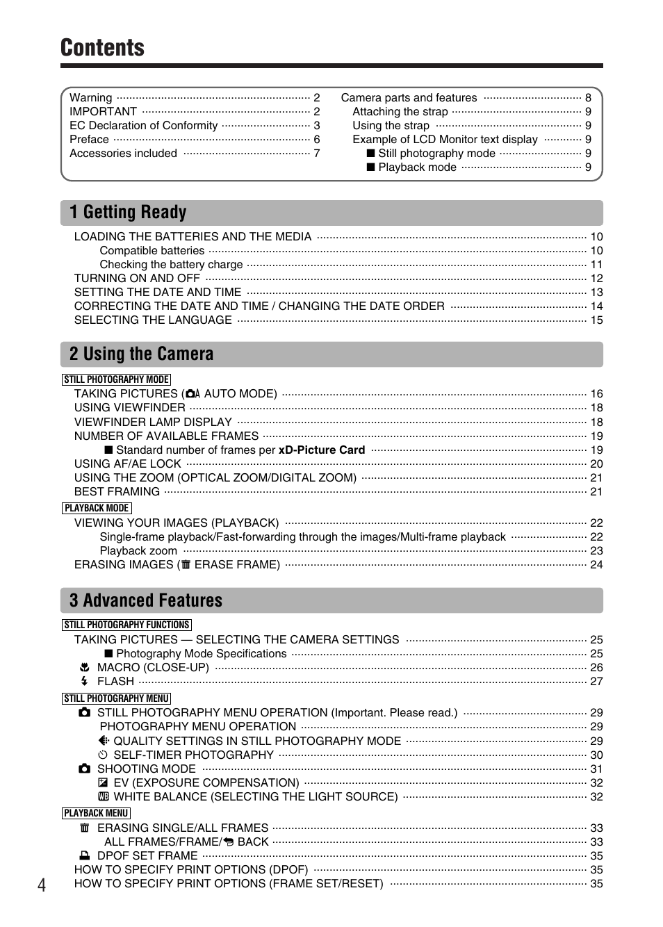 FujiFilm FinePix A340 User Manual | Page 5 / 93