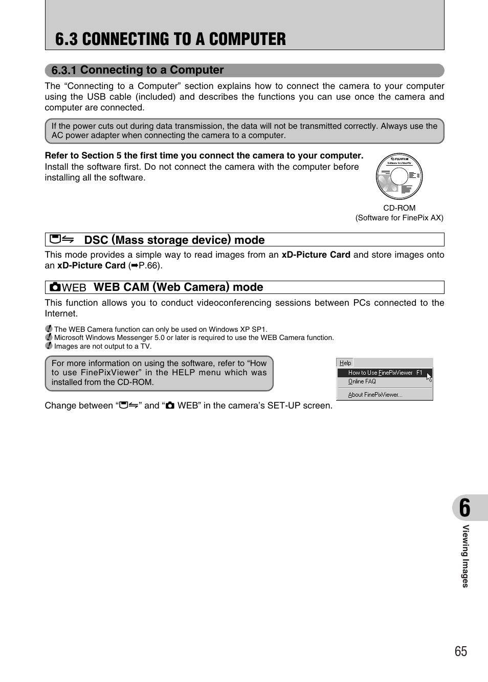 3 connecting to a computer | FujiFilm FinePix A340 User Manual | Page 66 / 93