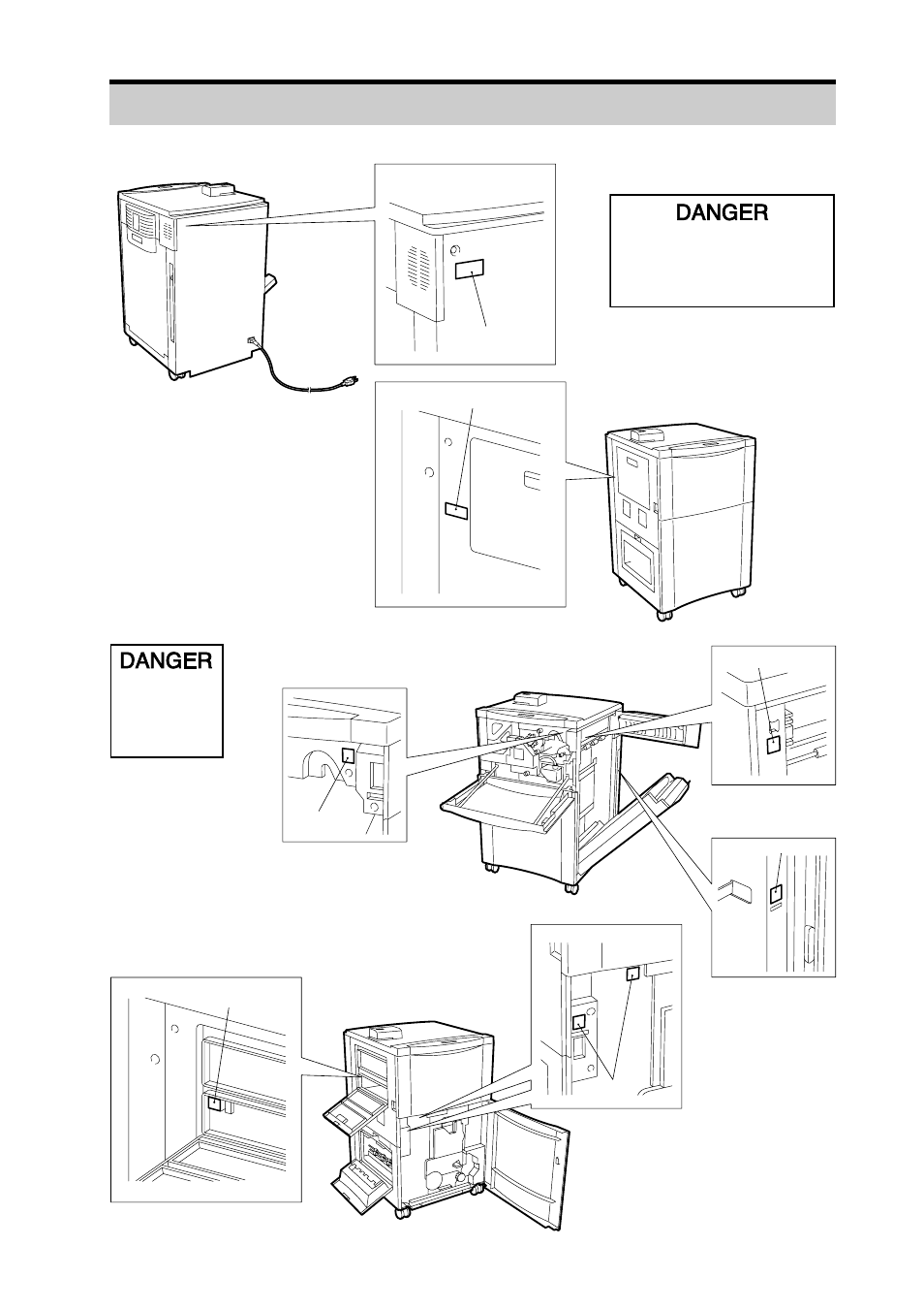 Laser warning labels | FujiFilm 4500N User Manual | Page 4 / 129