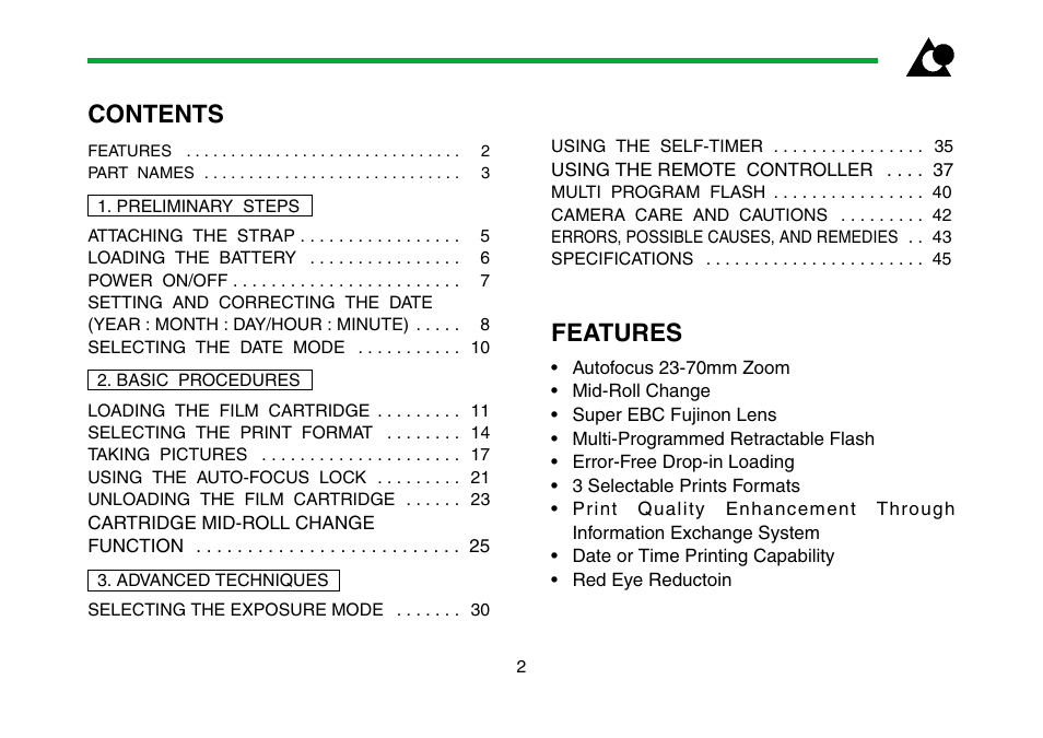 FujiFilm 3100ixZ User Manual | Page 2 / 47