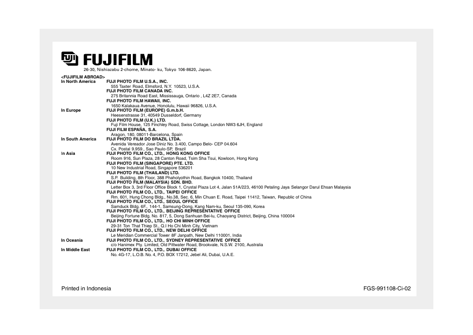 FujiFilm 3100ixZ User Manual | Page 47 / 47