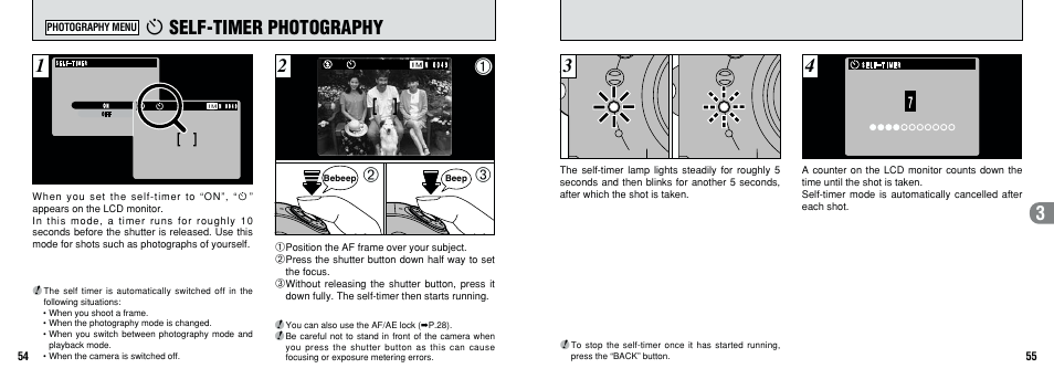 34 = self-timer photography | FujiFilm F601 User Manual | Page 28 / 69