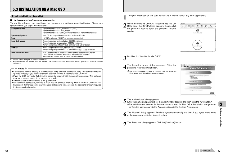 3 installation on a mac os x | FujiFilm FinePix A330 User Manual | Page 30 / 47