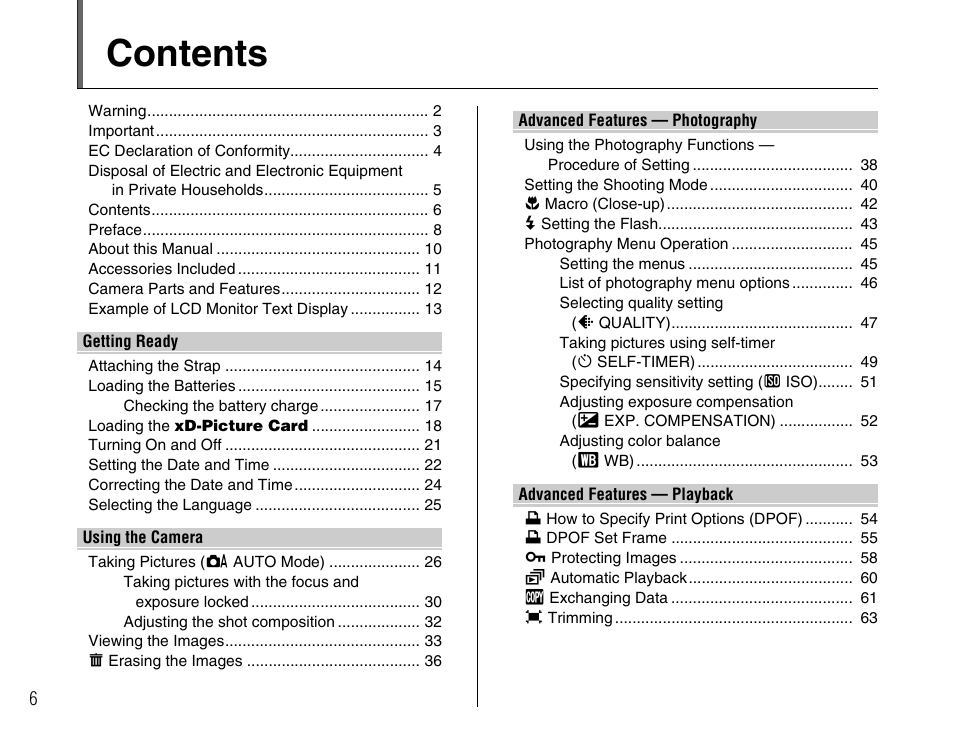 FujiFilm A400 User Manual | Page 6 / 132