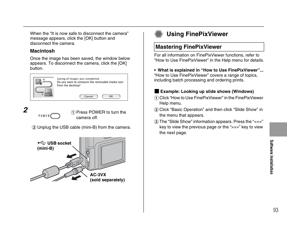 Using finepixviewer | FujiFilm A400 User Manual | Page 93 / 132