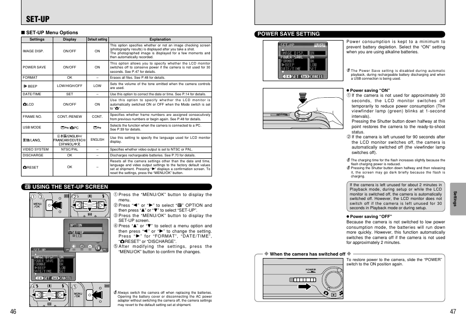 Set-up | FujiFilm FinePix A205S User Manual | Page 24 / 43