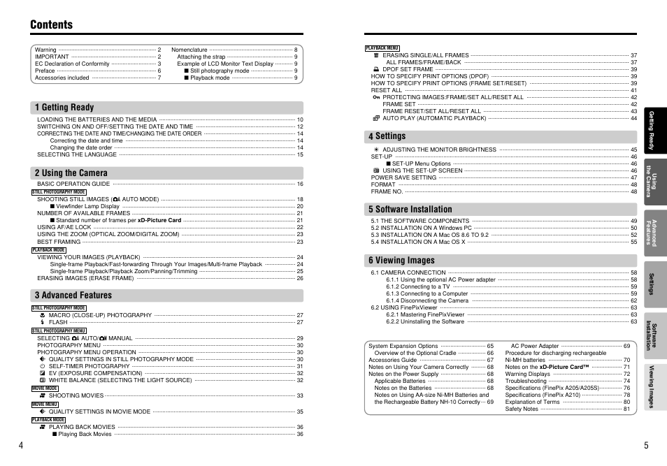 FujiFilm FinePix A205S User Manual | Page 3 / 43