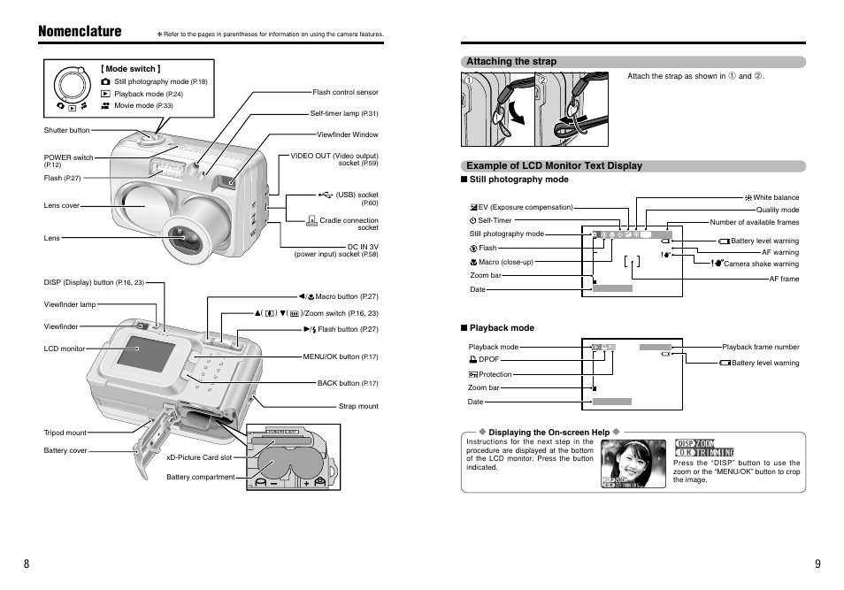 Nomenclature | FujiFilm FinePix A205S User Manual | Page 5 / 43