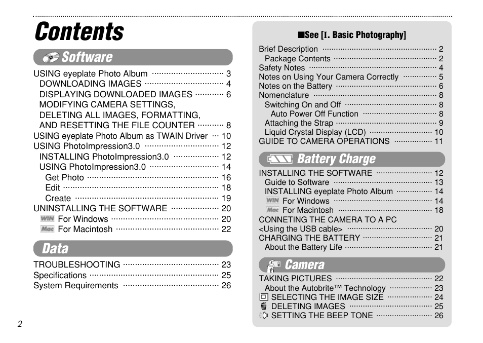 FujiFilm eyeplate Digital Camera User Manual | Page 2 / 27