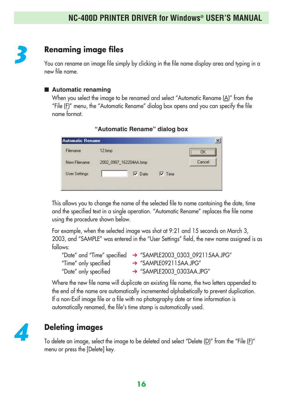 FujiFilm NC-400D User Manual | Page 16 / 47