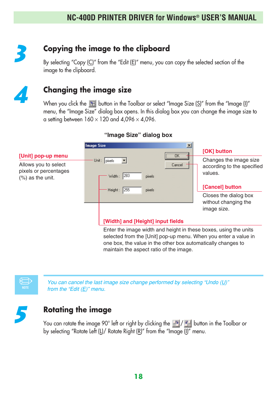 FujiFilm NC-400D User Manual | Page 18 / 47