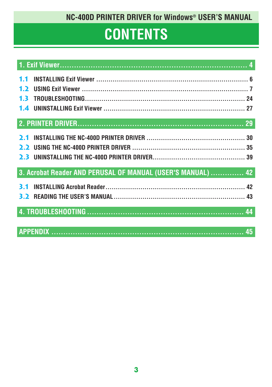 FujiFilm NC-400D User Manual | Page 3 / 47