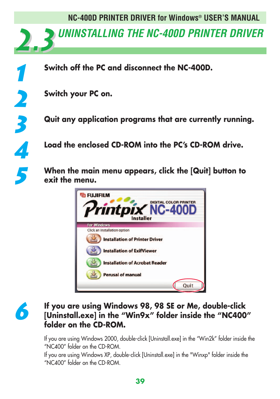 FujiFilm NC-400D User Manual | Page 39 / 47