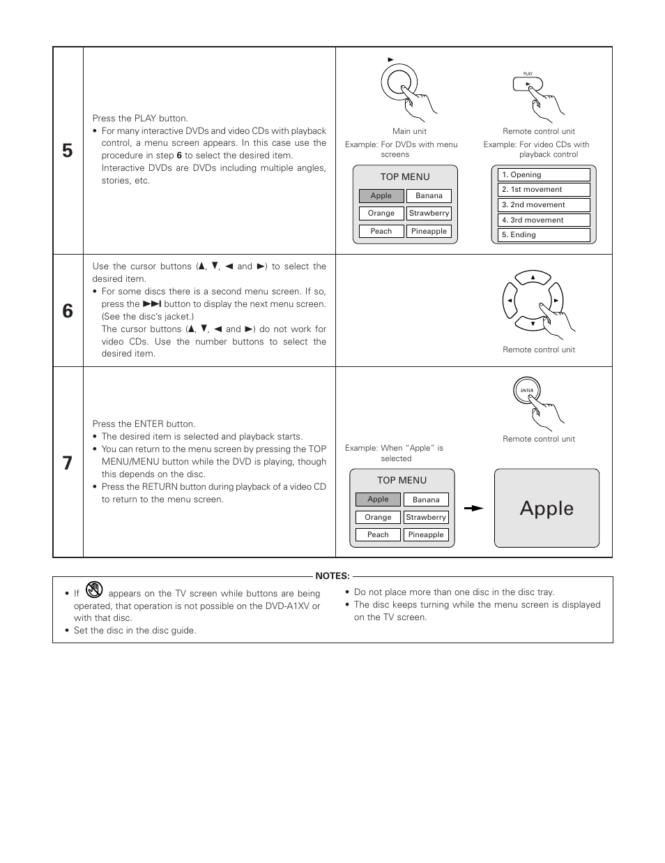 Apple 6 7 | FujiFilm DVD-A1XV User Manual | Page 67 / 92