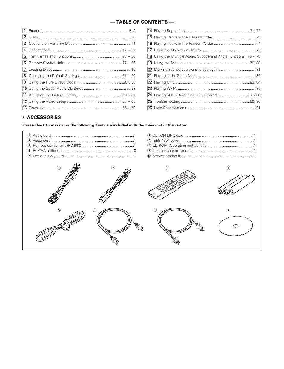 FujiFilm DVD-A1XV User Manual | Page 7 / 92