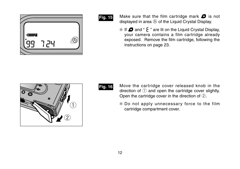 R film cartridge compartment cover release, Knob, 2 film cartridge compartment cover | FujiFilm NEXIA 3100IXZ MRC User Manual | Page 12 / 47