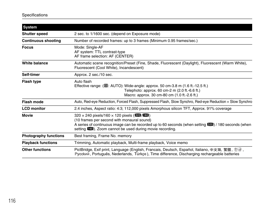 FujiFilm FinePix A600 User Manual | Page 116 / 132