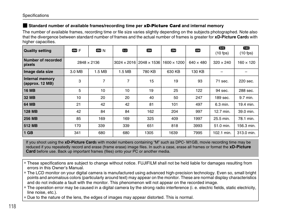 FujiFilm FinePix A600 User Manual | Page 118 / 132