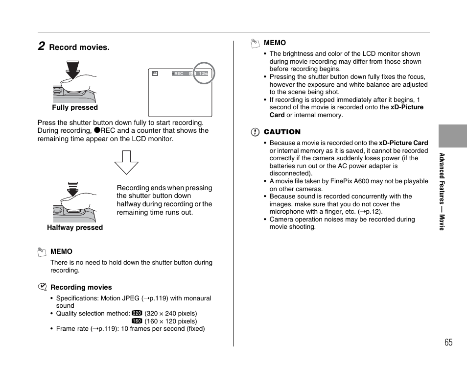 FujiFilm FinePix A600 User Manual | Page 65 / 132