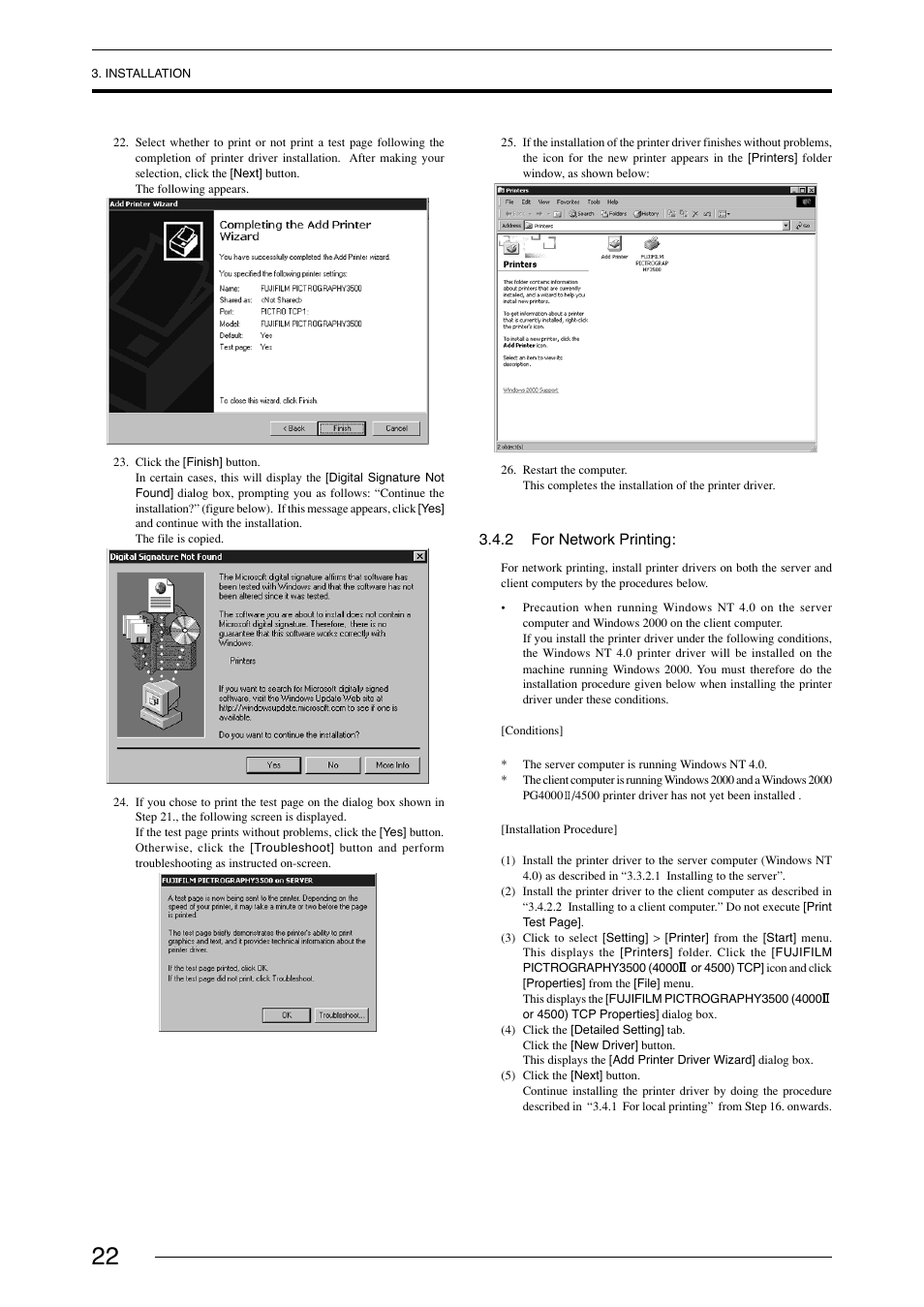 2 for network printing | FujiFilm 40002 User Manual | Page 24 / 52