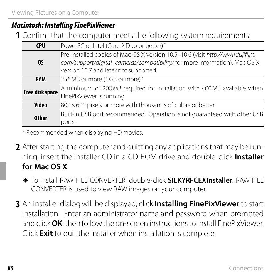 Macintosh: installing finepixviewer | FujiFilm DIGITAL CAMERA FINEPIX F800EXR User Manual | Page 104 / 171