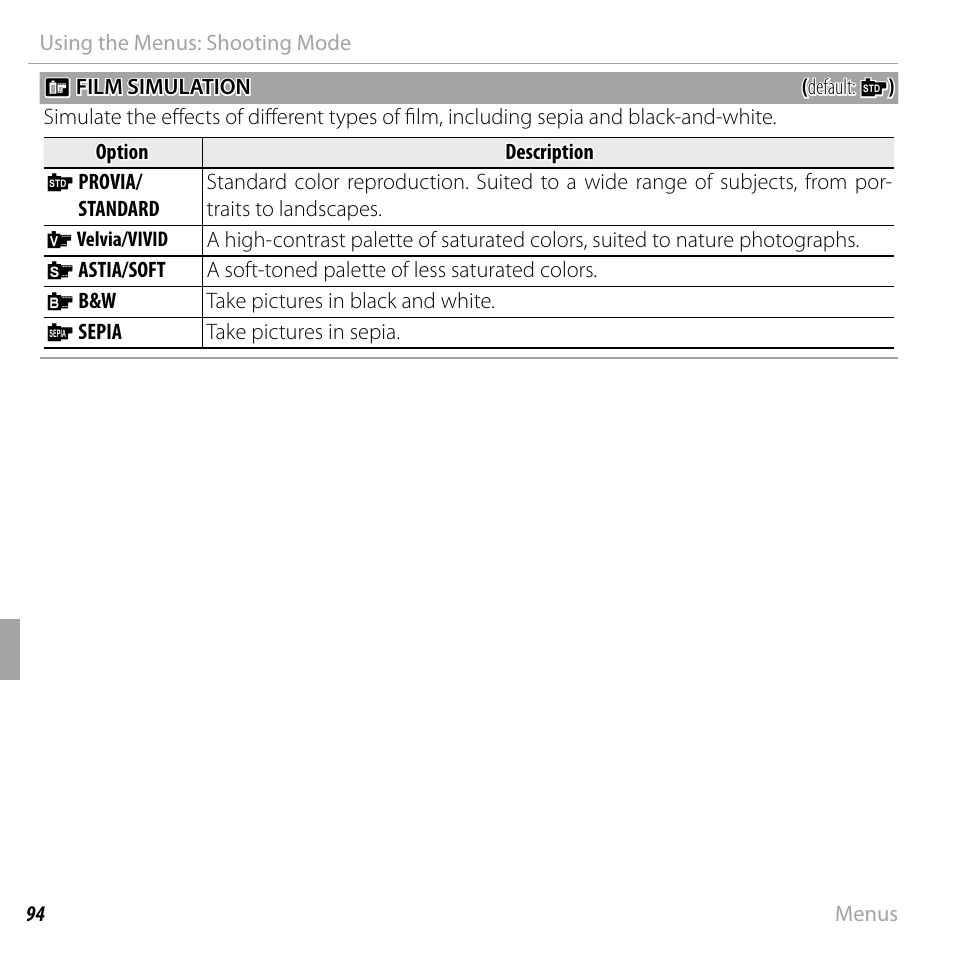 FujiFilm DIGITAL CAMERA FINEPIX F800EXR User Manual | Page 112 / 171