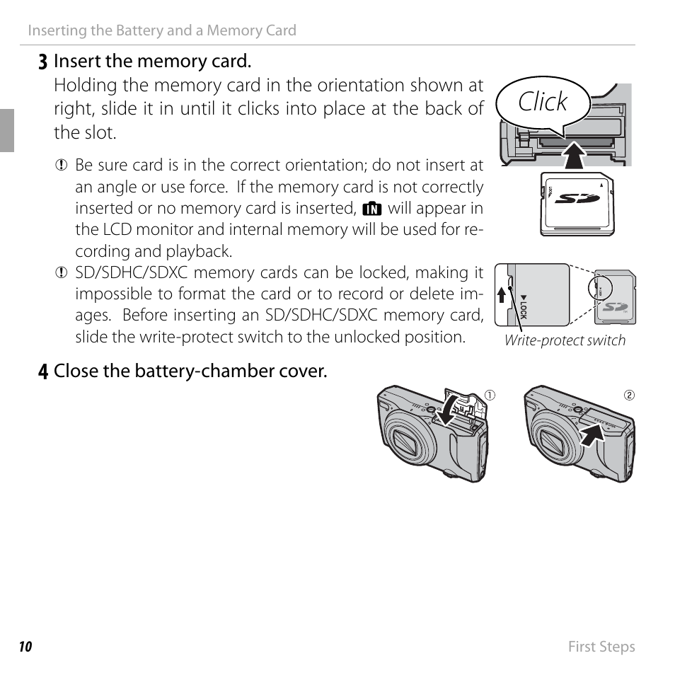 Click | FujiFilm DIGITAL CAMERA FINEPIX F800EXR User Manual | Page 28 / 171