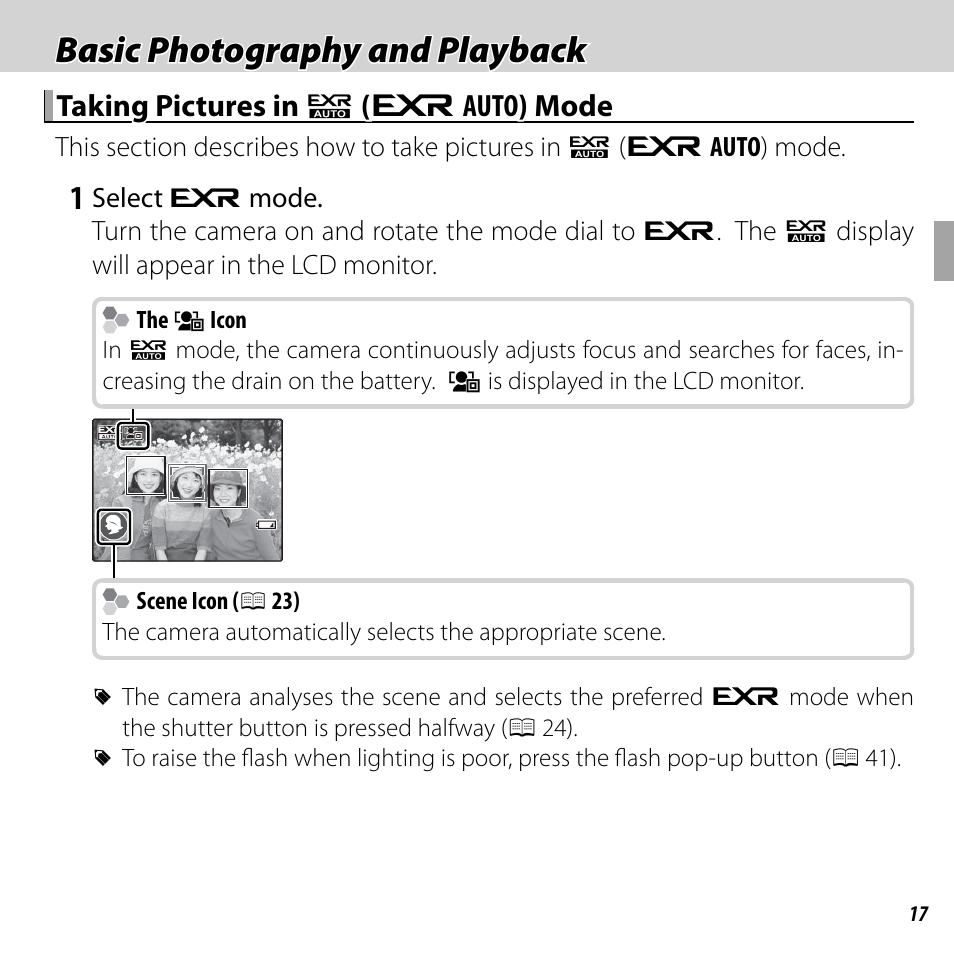 Basic photography and playback | FujiFilm DIGITAL CAMERA FINEPIX F800EXR User Manual | Page 35 / 171