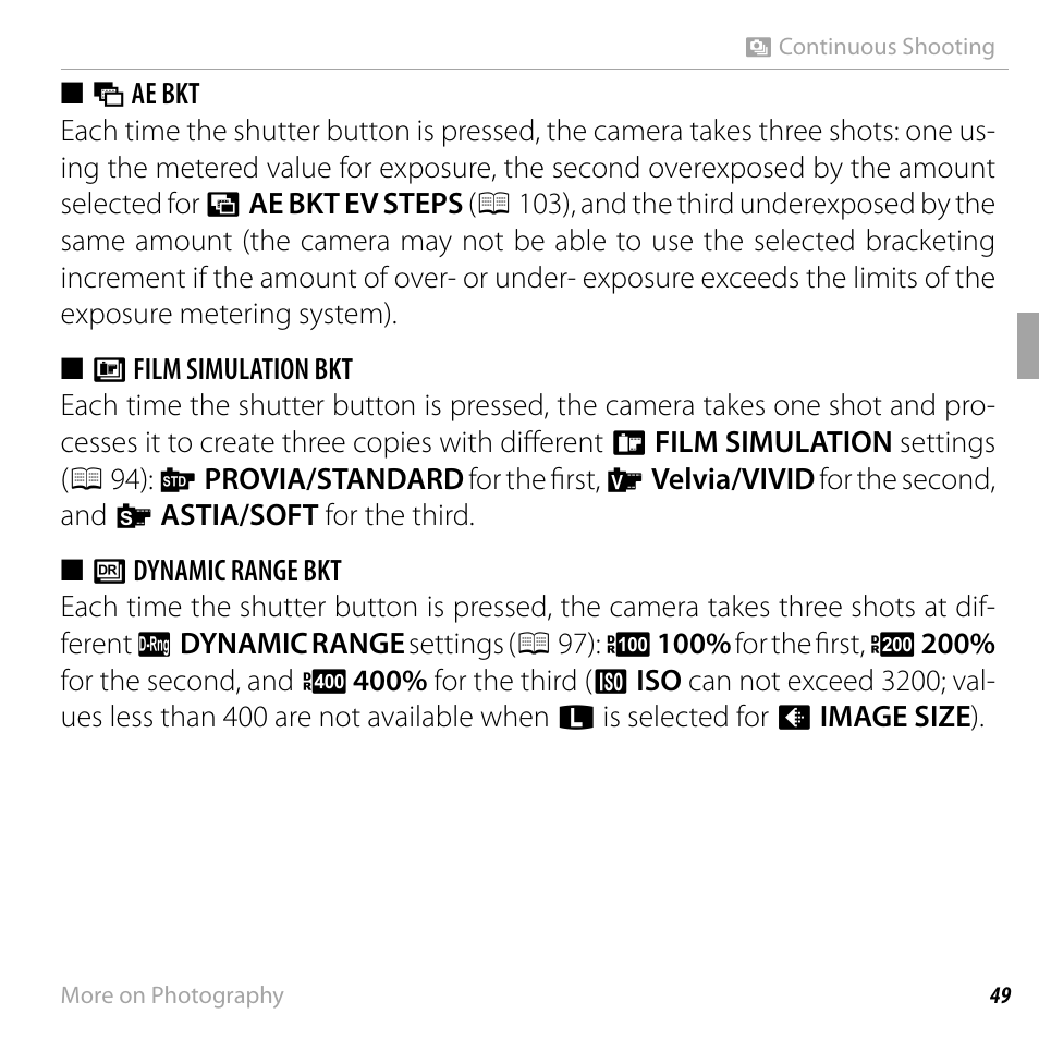 FujiFilm DIGITAL CAMERA FINEPIX F800EXR User Manual | Page 67 / 171