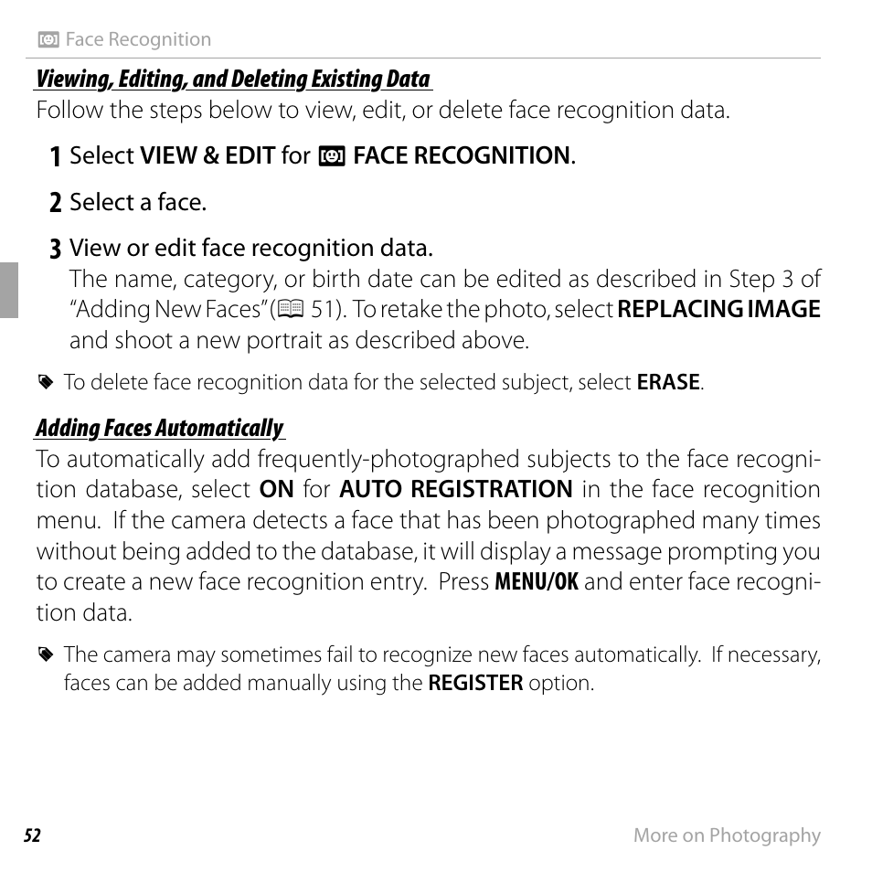 FujiFilm DIGITAL CAMERA FINEPIX F800EXR User Manual | Page 70 / 171