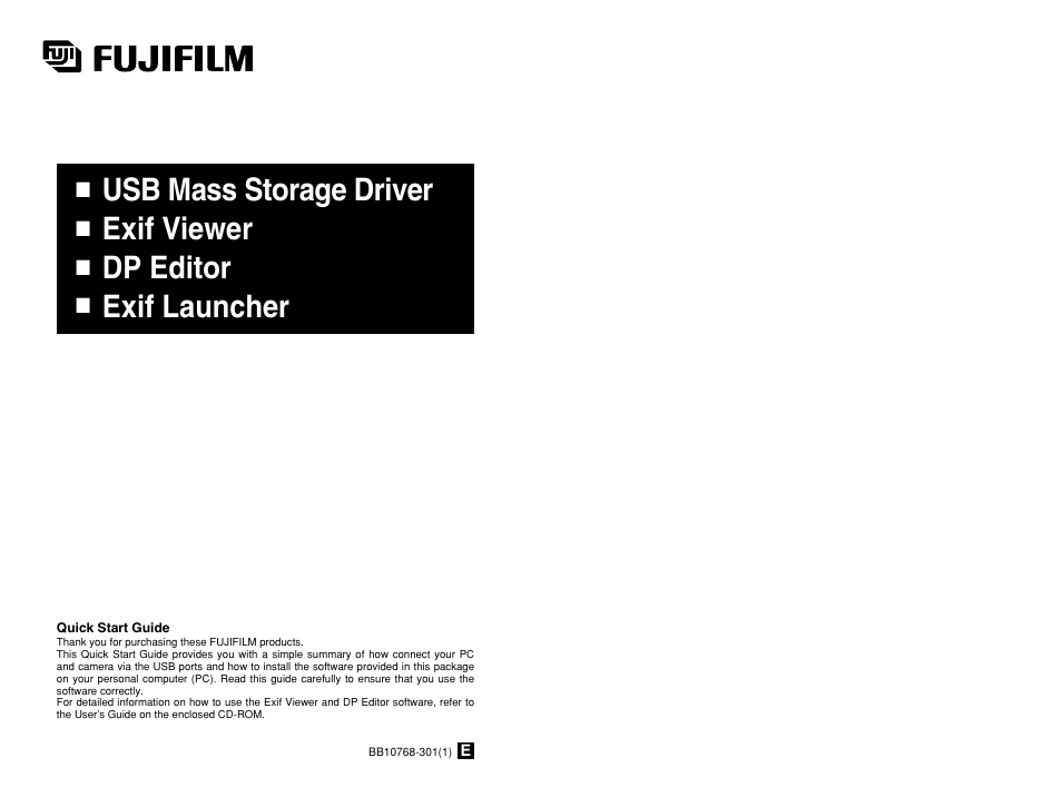 FujiFilm BB10768-301(1) User Manual | 21 pages