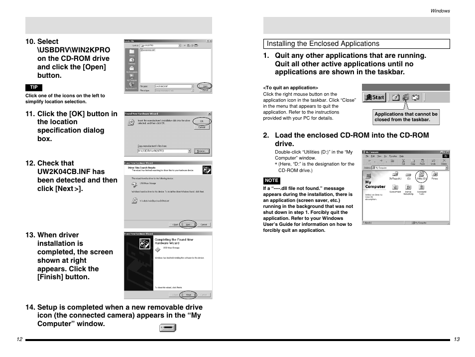 Installing the enclosed applications | FujiFilm BB10768-301(1) User Manual | Page 7 / 21