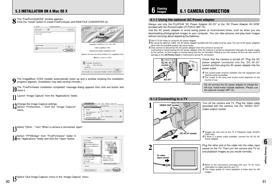 1 camera connection | FujiFilm A330 User Manual | Page 31 / 47