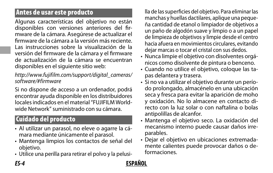 FujiFilm XF14MMF2.8 R User Manual | Page 36 / 128