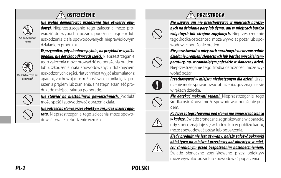 Pl-2 polski | FujiFilm XF14MMF2.8 R User Manual | Page 90 / 128