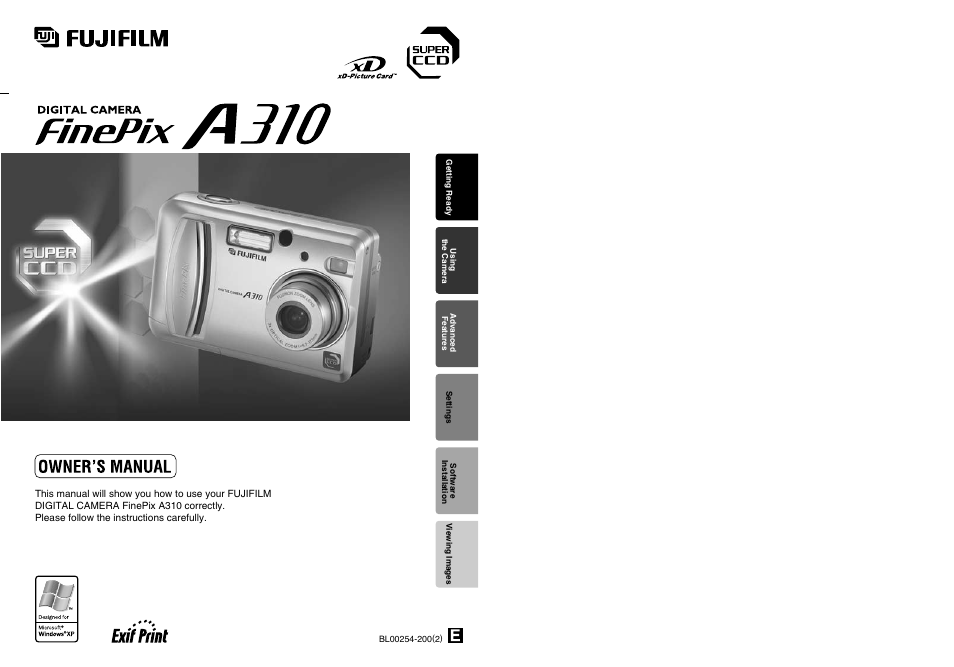 FujiFilm A310 User Manual | 43 pages