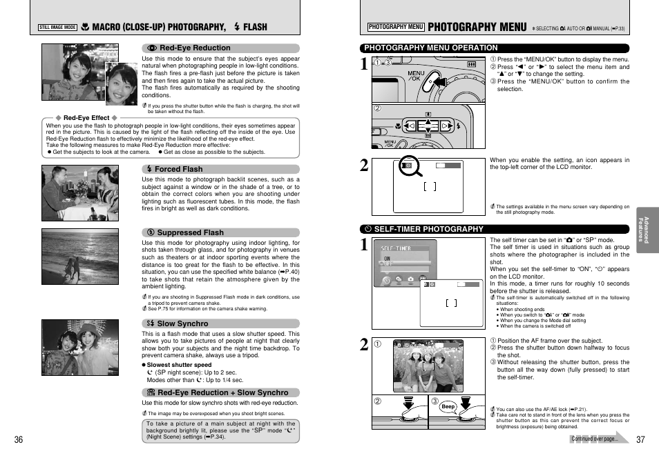 Photography menu | FujiFilm A310 User Manual | Page 19 / 43