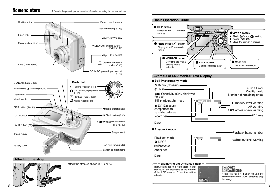 Nomenclature | FujiFilm A310 User Manual | Page 5 / 43