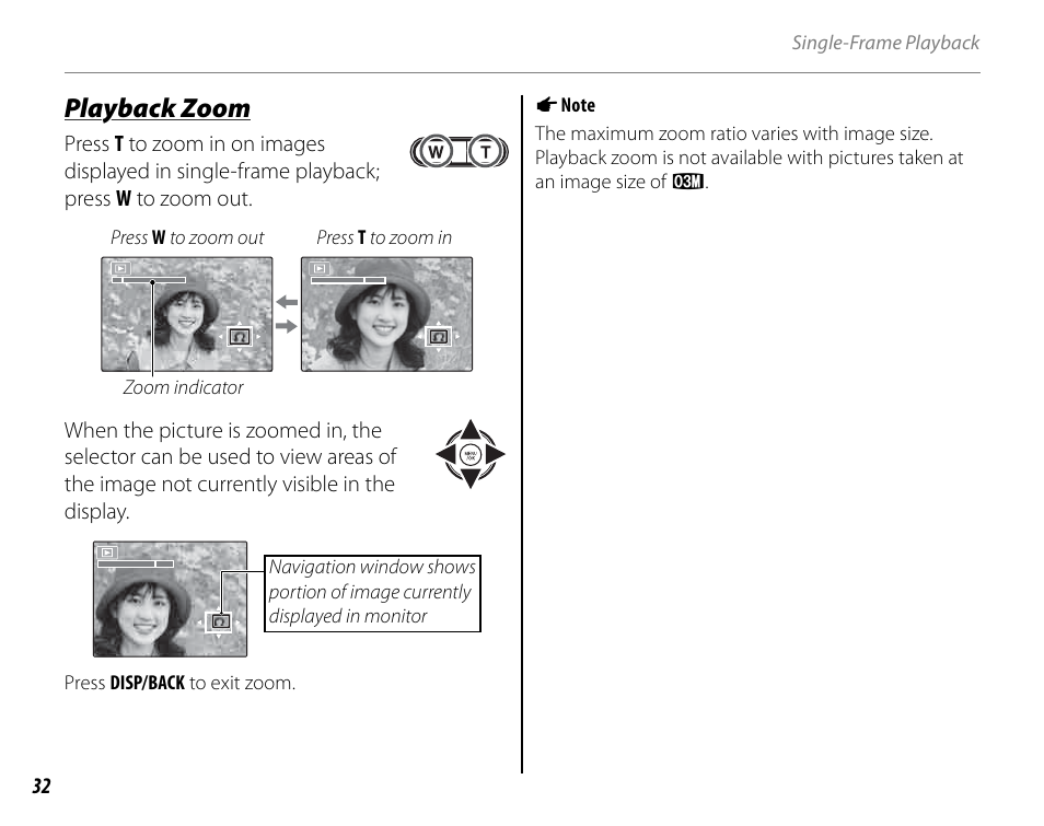 Playback zoom | FujiFilm FinePix A235 User Manual | Page 38 / 102