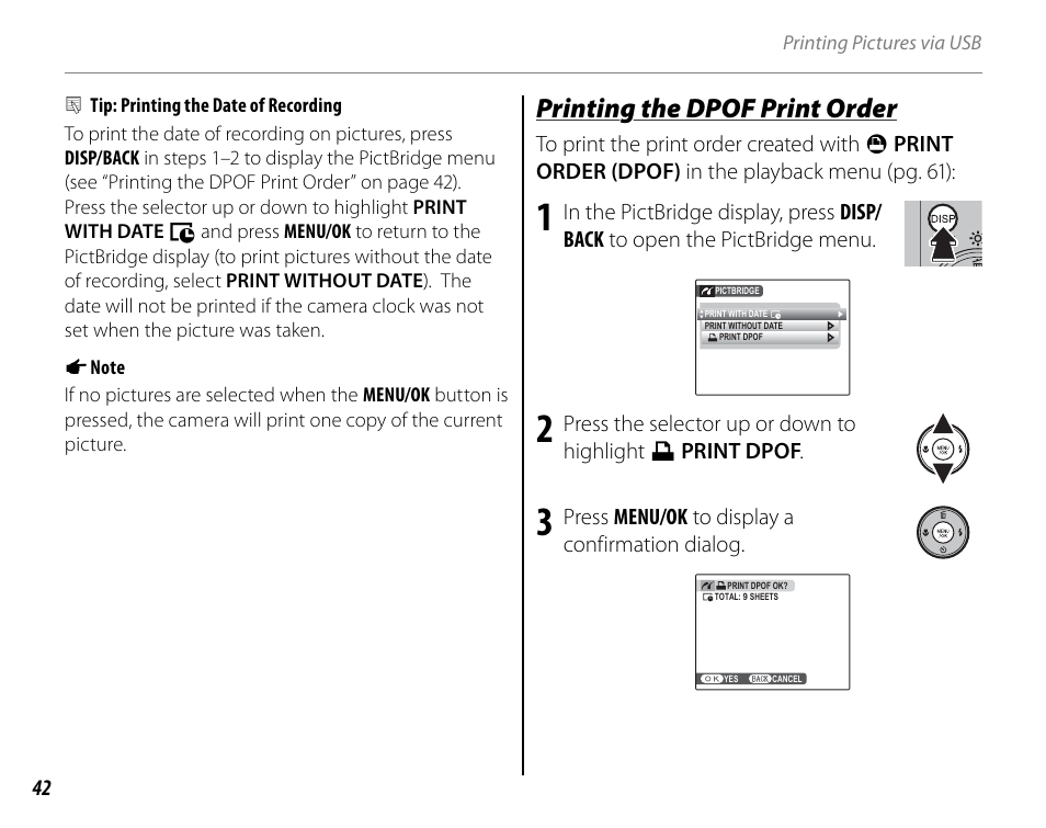 Printing the dpof print order | FujiFilm FinePix A235 User Manual | Page 48 / 102