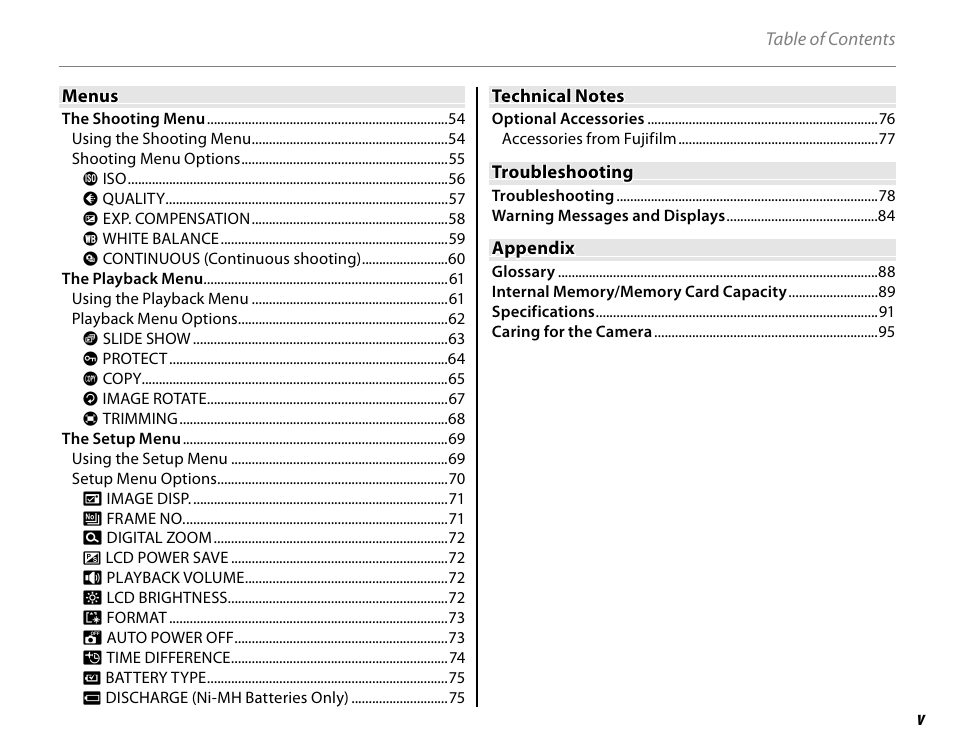 FujiFilm FinePix A235 User Manual | Page 5 / 102