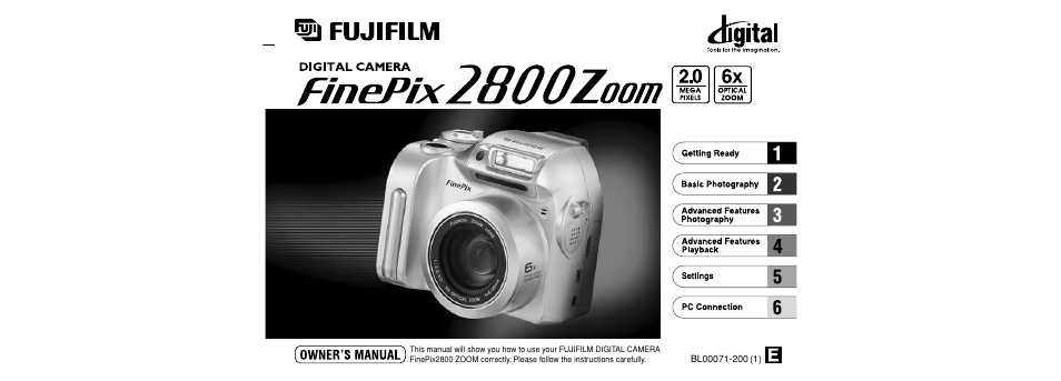 FujiFilm 2800 Zoom User Manual | 49 pages