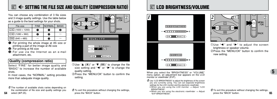 D lcd brightness/volume | FujiFilm 2800 Zoom User Manual | Page 33 / 49