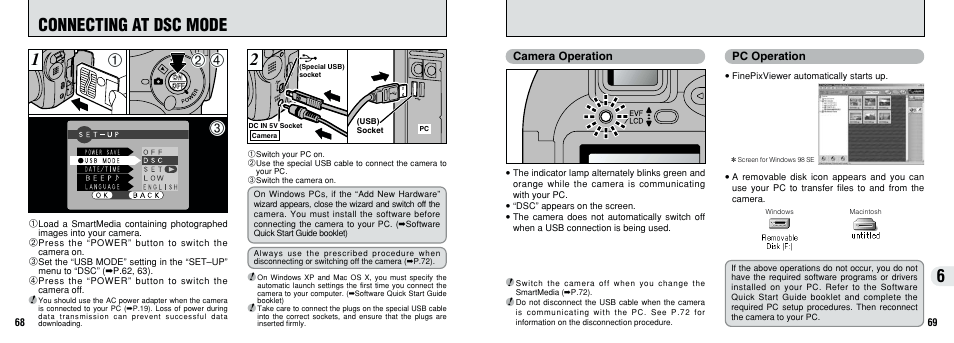 Connecting at dsc mode | FujiFilm 2800 Zoom User Manual | Page 35 / 49